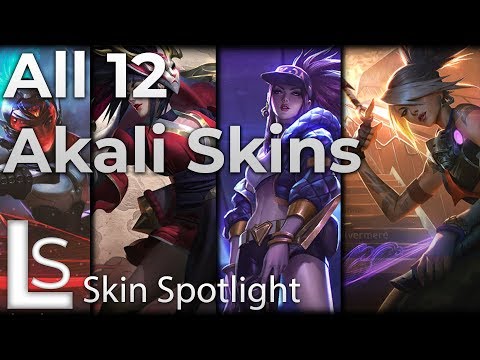 ALL AKALI SKINS - Skin Spotlight - League of Legends - Including True Damage Akali