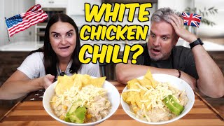 Brits Discover WHITE CHICKEN CHILI for the First Time! 🇺🇸 (This Might Blow My Head Off 😳)