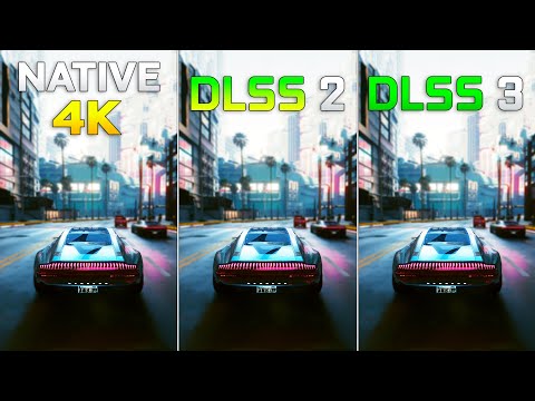 DLSS 3 vs DLSS 2 vs Native 4K in Cyberpunk 2077 - Graphics and FPS Comparison