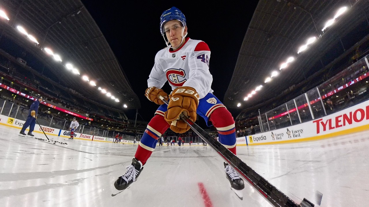 Skate With Lane Hutson! 360° POV at the NHL Heritage Classic
