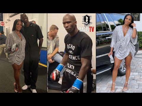 Chad Ochocinco's "GF" Sharelle Rosado Attends His Boxing Match On The Floyd Mayweather Undercard! ?