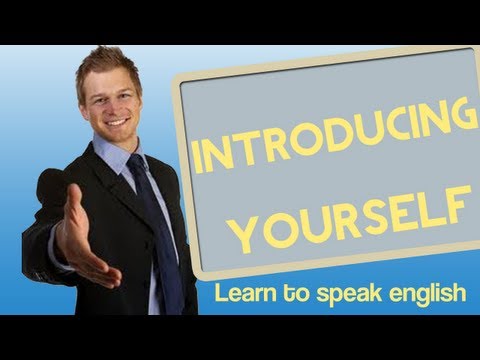 Introducing Yourself in English - Learn to speak english