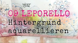 Tag 16 Leporello: Einen ausdrucksvollen Aquarell-Hintergrund gestalten