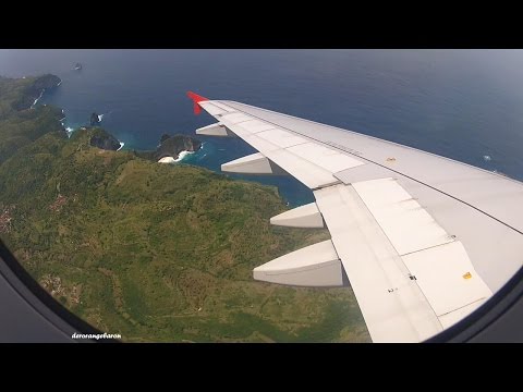 Awesome landing in Bali / Denpasar with Indonesia AirAsia - Airbus A320 PK-AXX