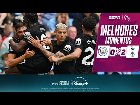 Gols e lances de Manchester City x Tottenhan