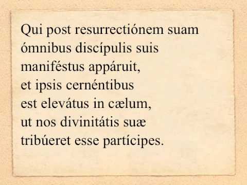 Præfatio II De Ascensione Domini (tonus sollemnis)