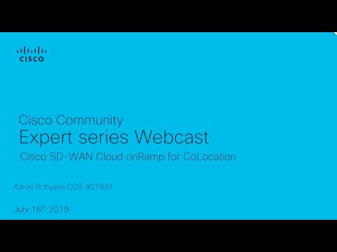 Cisco SD WAN Cloud onRamp for CoLocation