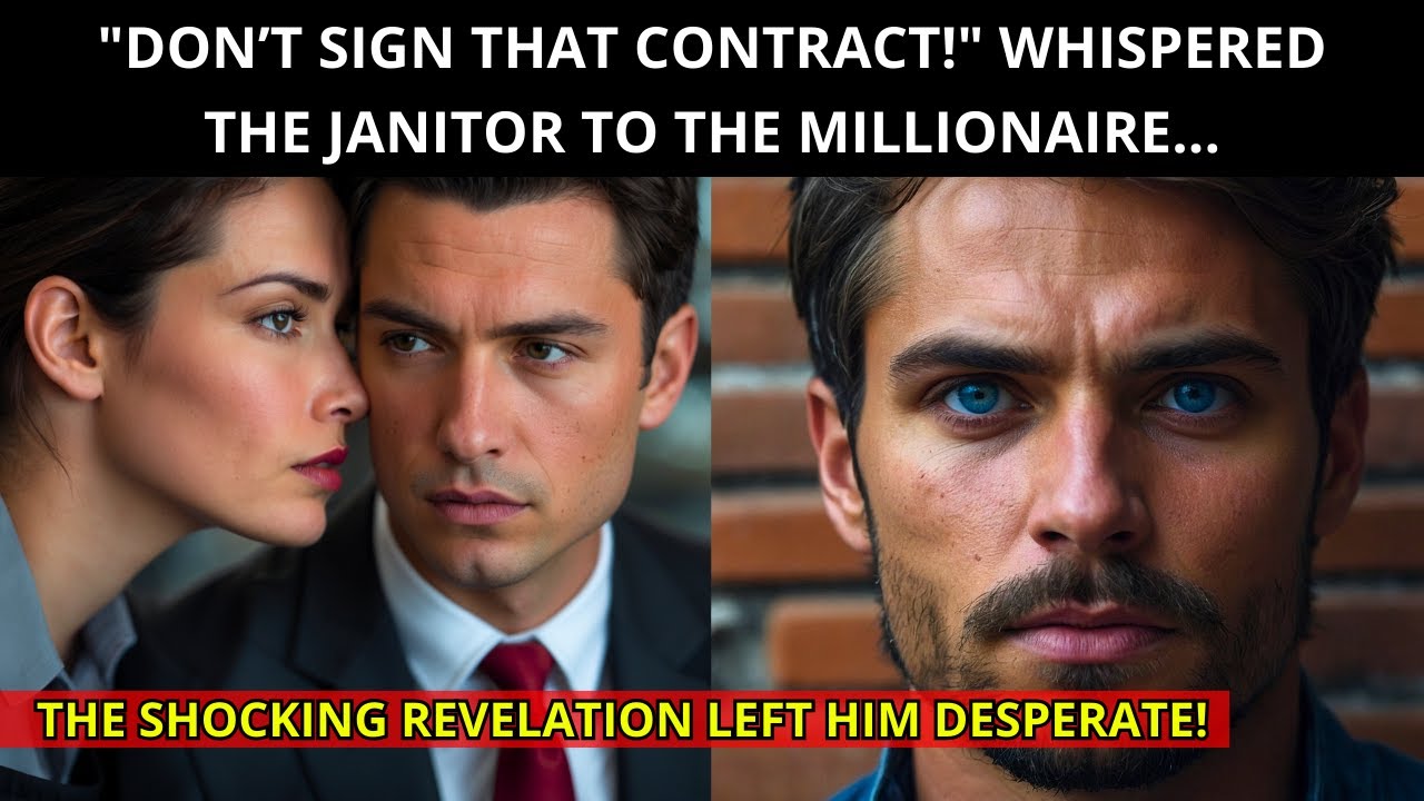 "DON’T SIGN THAT CONTRACT!" – JANITOR REVEALS SOMETHING TO MILLIONAIRE DURING NEGOTIATION!