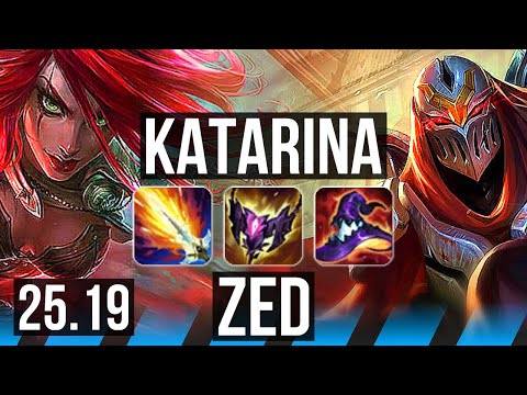 KATARINA vs ZED (MID) | 21/1/13, Legendary, 900+ games | EUW Master | 25.19