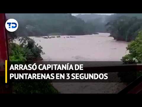 Tromba devastadora en Puntarenas destruye patrimonio histórico en solo 3 segundos