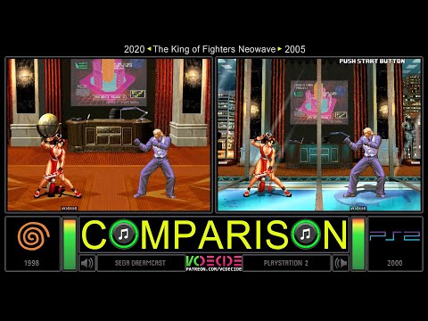 2D vs 3D - The King of Fighters Neowave (Dreamcast vs PlayStation 2) Side by Side Comparison