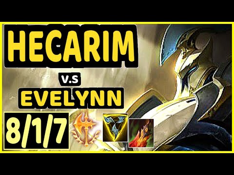 CLID (HECARIM) vs EVELYNN - 8/1/7 KDA JUNGLE GAMEPLAY - KR Ranked GRANDMASTER
