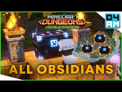 ALL SECRET OBSIDIAN CHEST Locations For Minecraft Dungeons: Jungle Awakens DLC