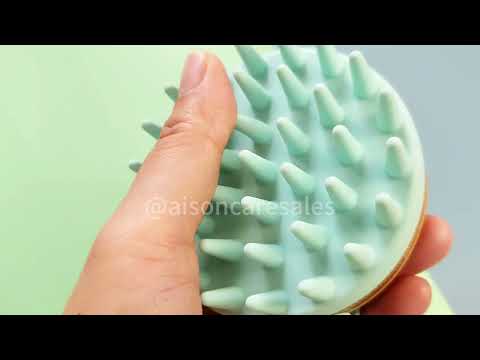 The best shampoo brush with bamboo wooden handle and...