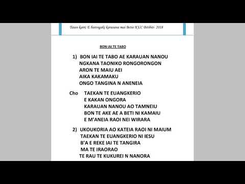 Bon iai te tabo ae karauan nano