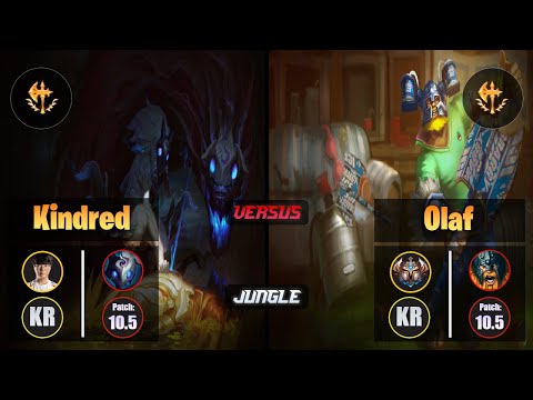 Haru KINDRED (Jungle) [Conqueror] VS OLAF - Challenger KR Patch 10.5
