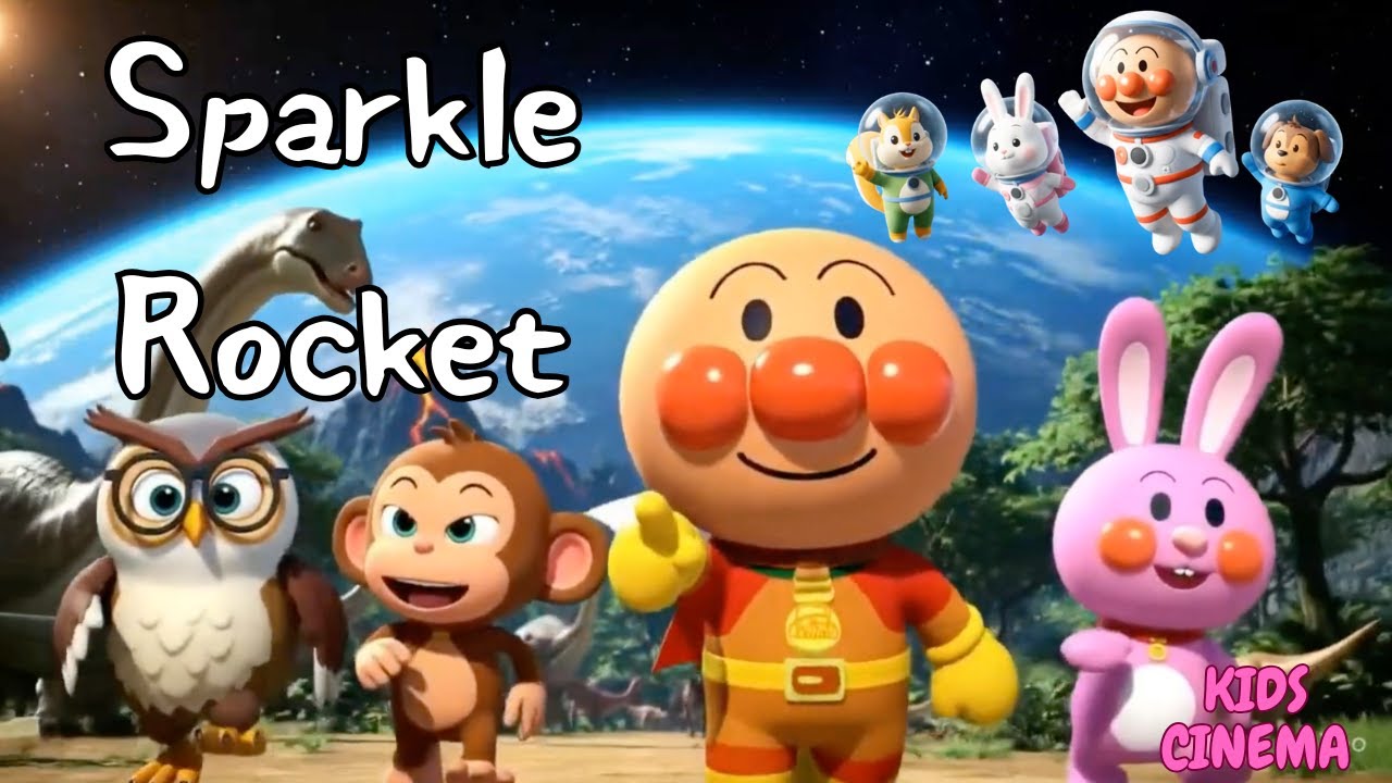 🚀Sparkling Rocket Sky Adventure｜Fun Space Song for Kids🚀ロケットキラキラ空の旅✨＃面包超人　＃Anpanman　＃호빵맨　＃أنبانمان