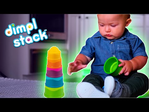 Видео обзор Пирамидка тактильная Чашки, Fat Brain Toys dimpl stack