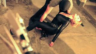 A man crabbing bound  girl body