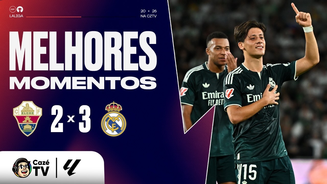 MELHORES MOMENTOS: ELCHE 2 X 3 REAL MADRID | LALIGA 26/27 | 6ª RODADA