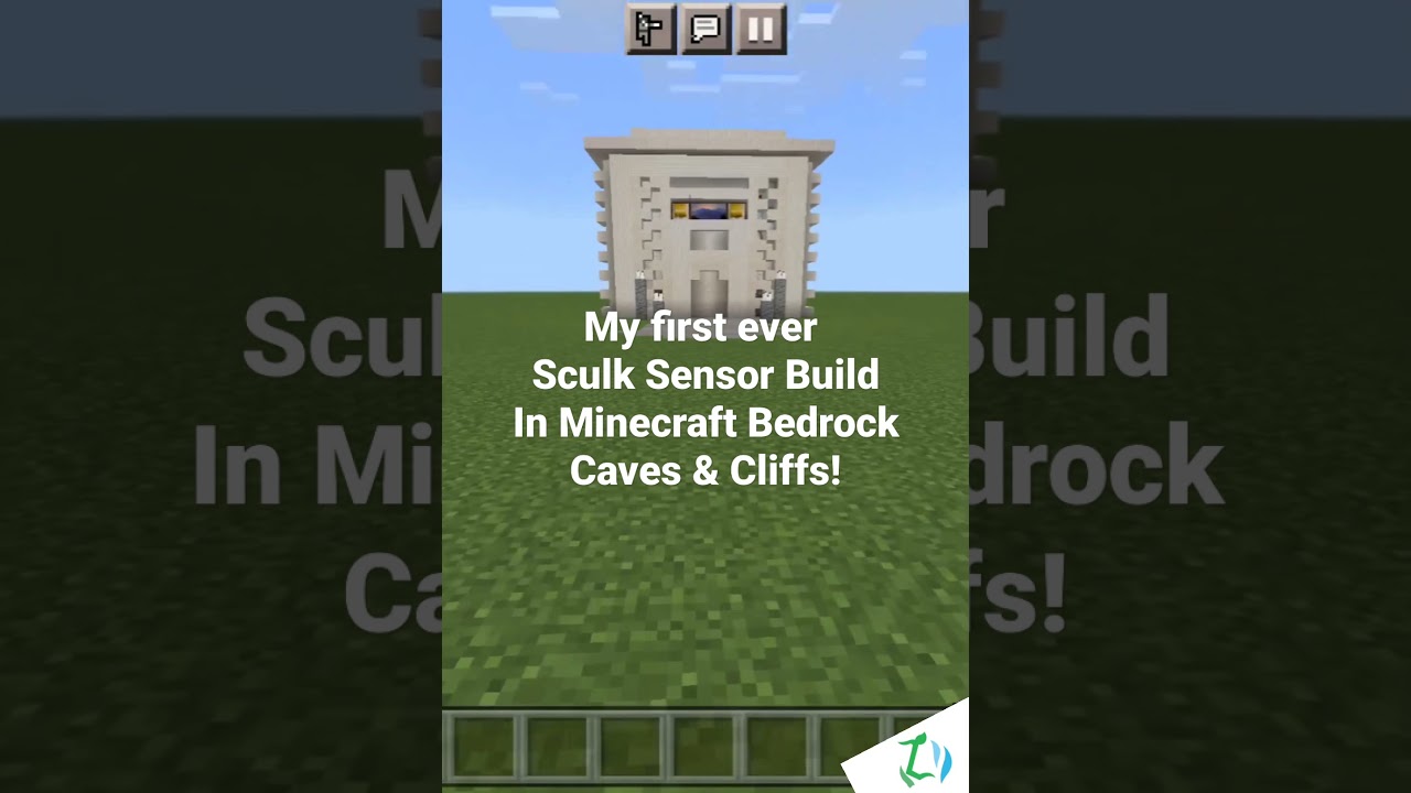 Sculk Sensor Sliding Door! Minecraft Bedrock Caves & Cliffs! Redstone Builds! Keran Job