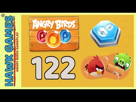 Angry Birds Stella POP Bubble Shooter Level 122 - Walkthrough, No Boosters