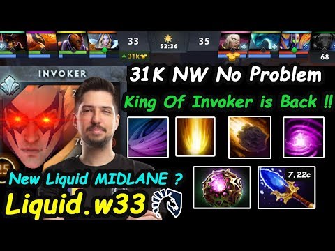 Liquid w33 - [Invoker] MIDLANE Epic Comeback 31K Networth King Of Invoker Dota 2 7.22c gameplay