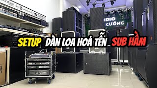Dàn Loa Hoả Tiễn V7 Audio + Sub Hầm SA Sound 18b Đánh Căng Áp Lực - Phù Hợp Mọi Không Gian