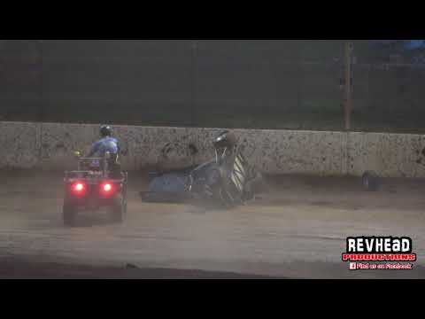 Matt King Rollover - Fraser Shores Maryborough Speedway - 27/3/2021