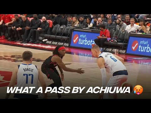 Precious Achiuwa with a PRECIOUS Between-The-Legs Pass to Fred VanVleet