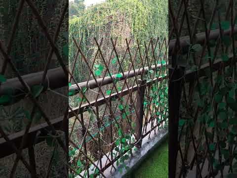 Decorative artificial plastic leaves willow screen garden of...