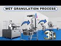 Wet Granulation Process RMG FBD Co Mill Octagonal Blender Autocoater Process Animation