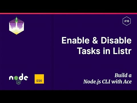 16 Enable Disable Tasks in Listr — Build a Node js CLI with Ace