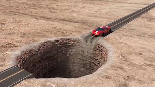 Carros vs Buraco Gigante – BeamNG.Drive