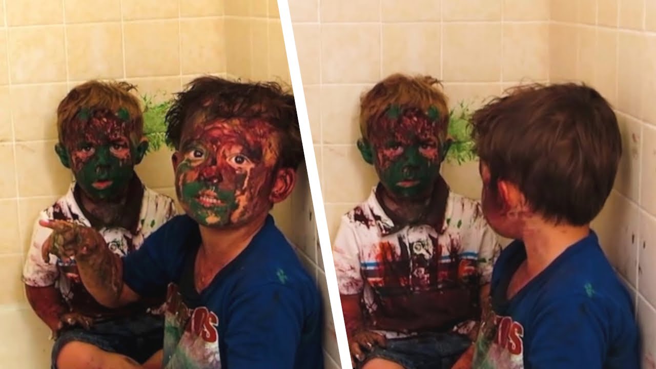 Questo padre ha colto in flagrante i figli e non riesce a credere ai suoi occhi