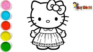 Hello Kitty Coloring 🎀 | Easy Drawing & Coloring for Kids