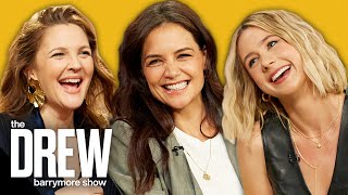 Katie Holmes, Lucy Freyer, & Drew Barrymore React to Weird Nacho Taste Test | Drew Barrymore Show video