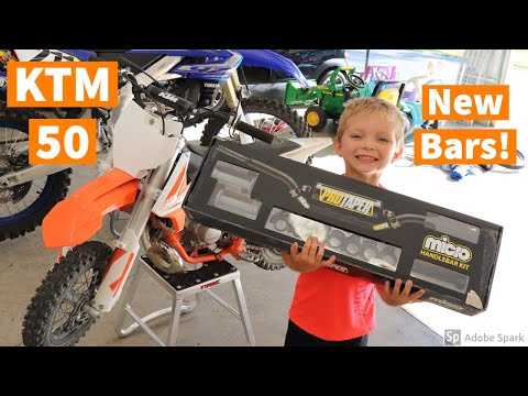 Kid Gets New ProTaper Handlebar Kit For KTM 50 Dirt Bike