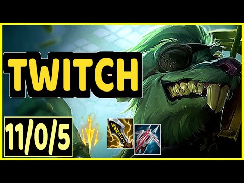 CHALLENGER ADC 10CSPM Gameplay - Twitch vs Caitlyn | 11/0/5