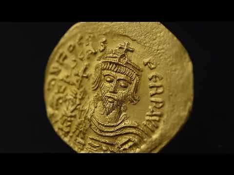 Moneta, Phocas, Solidus, 607-610, Constantinople, SPL, Oro, Sear:620