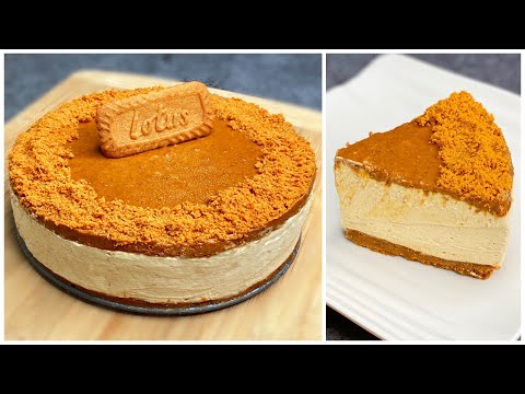 No-Bake Lotus Biscoff Cheesecake Recipe | No Egg, No Gelatin | Eggless Cheesecake Recipe