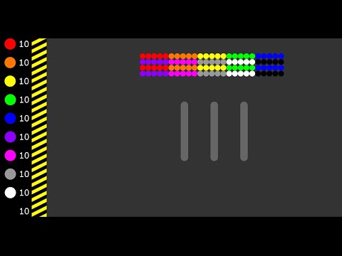 Shutter Crush 10 Colors Marble Survival Race in Algodoo