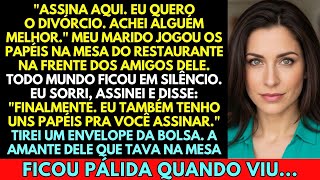 "Assina aqui, quero divórcio. Achei alguém melhor!" Meu marido gritou. Até que tirei um envelope...