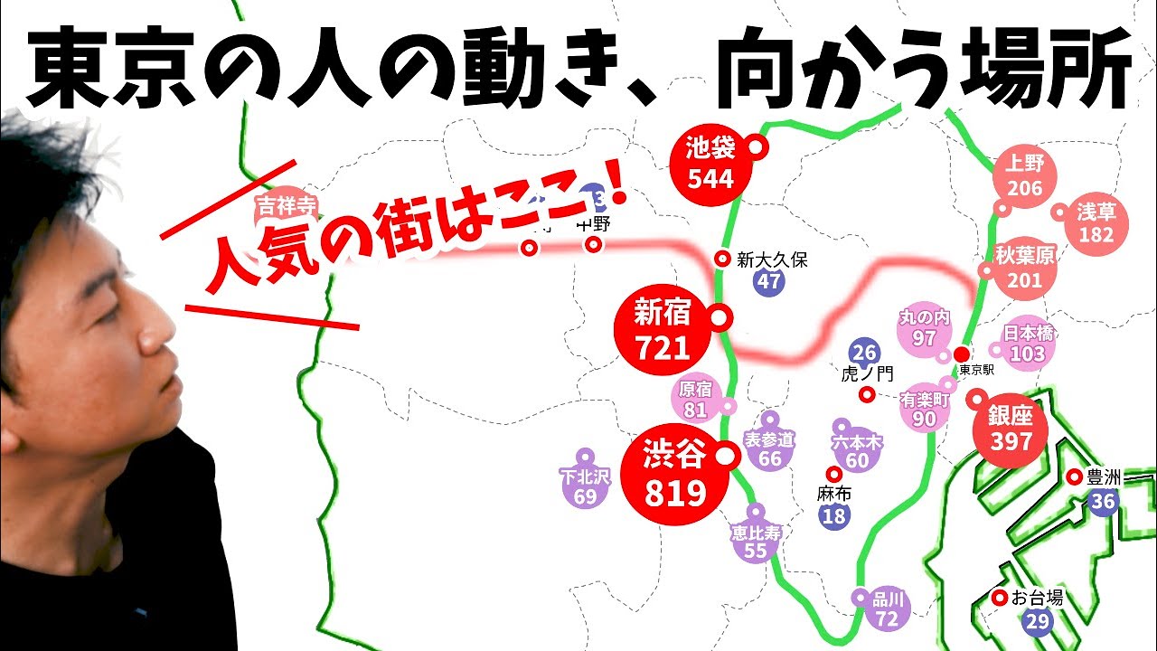 東京の人はどこに集まっているのか