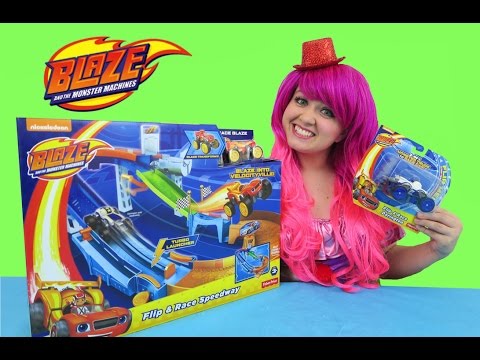 Blaze and The Monster Machines Flip and Race Speedway | TOY REVIEW | KiMMi THE CLOWN Video