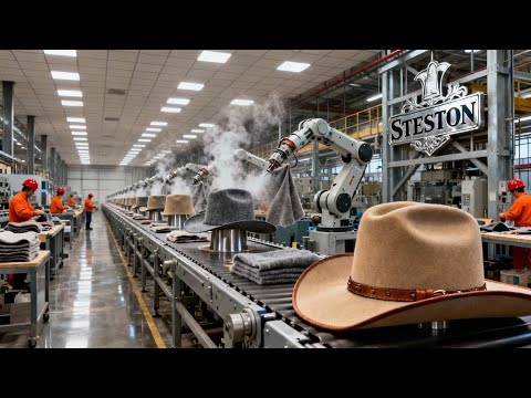 Inside the Stetson Factory: How to produce the world's expensive Stetson Cowboy Hats? (Full Process)