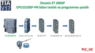 Simatic ET 200SPCPU1510SP-PN bilan tanish va programma yozish #plc #siemens #uma