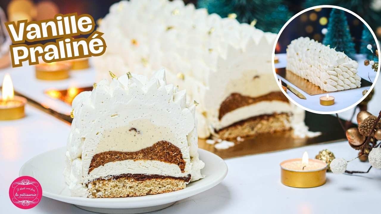Bûche Vanille & Praliné
