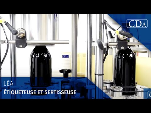 Etiqueteuse sertisseuse industrielle - jusqu'à 4 étiquettes par bouteille
