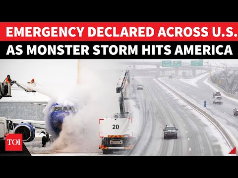 On Cam: Monster Storm Hits US; Emergency In 22 States, Millions Without Power | 1000s Of Flights Hit